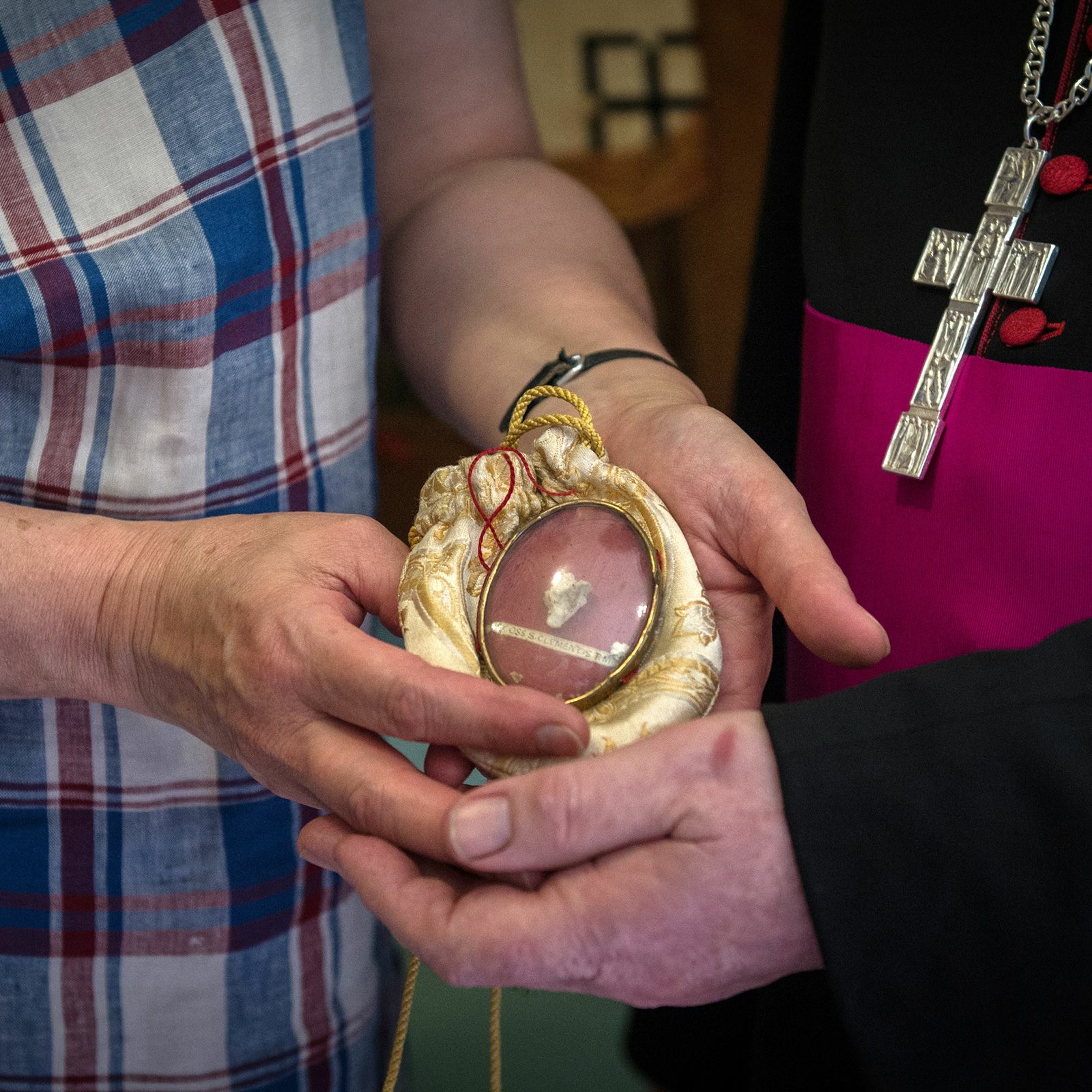 Saint's bone fragment restored to Westminster Cathedral having been found by waste clearance firm episode artwork