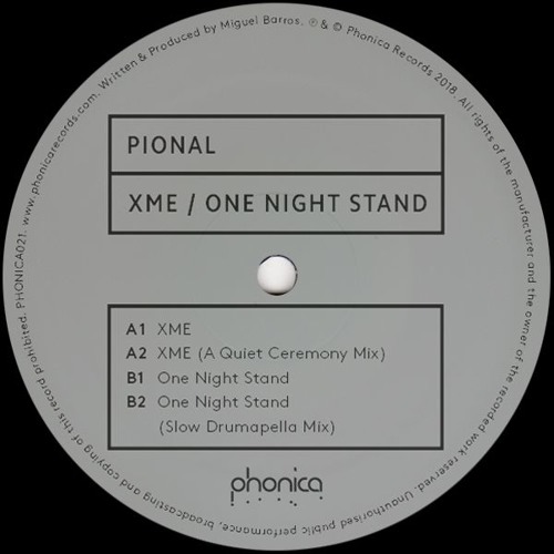 SB PREMIERE : Pional - One Night Stand [Phonica Records]