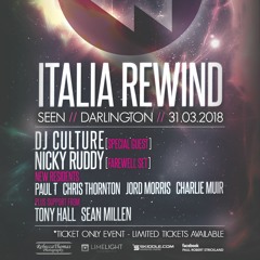 Charlie Muir - ITALIA RE-WIND Easter Free Entry Party - Classic Trance