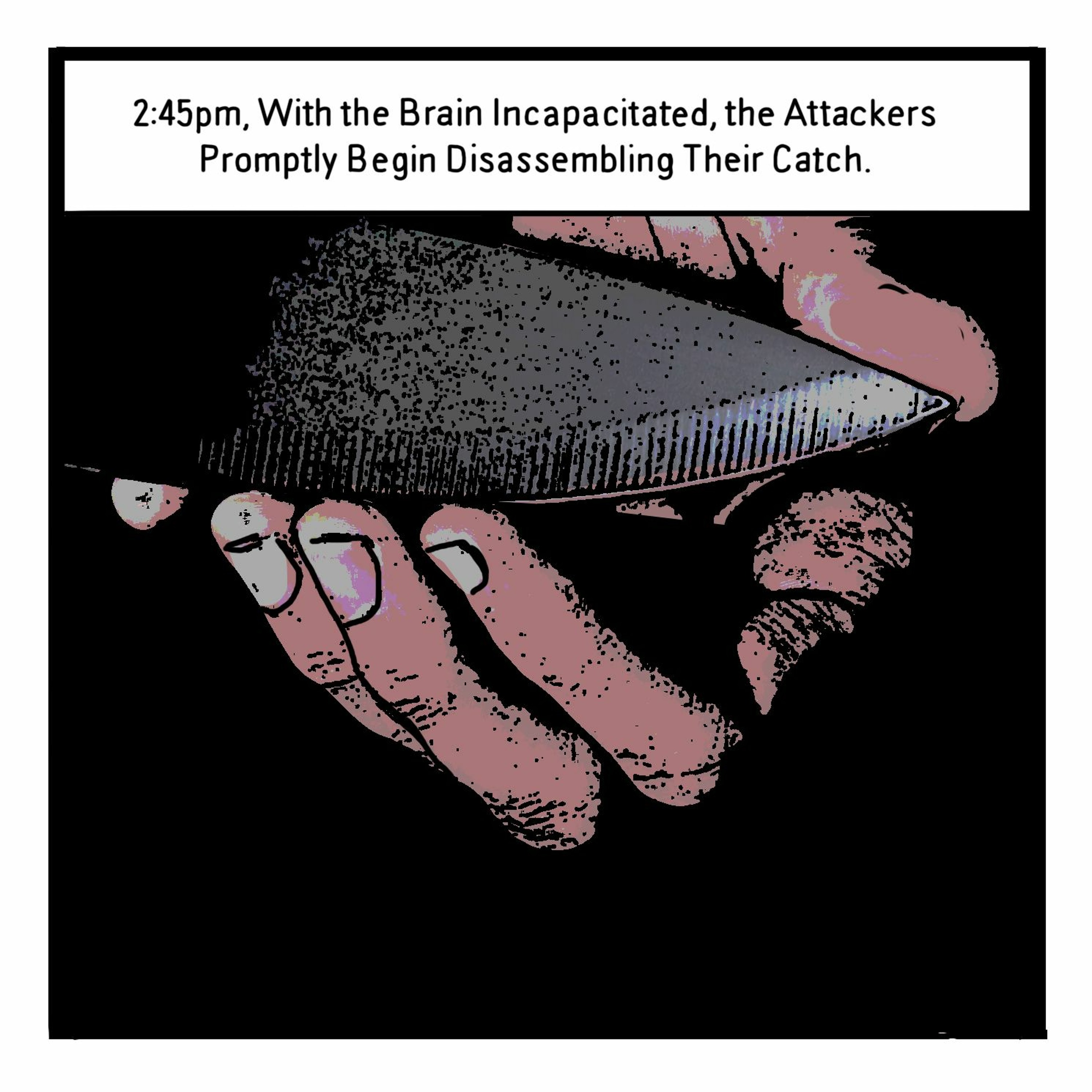 THE BUREAU: 2:45pm, With the Brain Incapacitated, the Attackers Begin Disassembling Their Catch. episode artwork