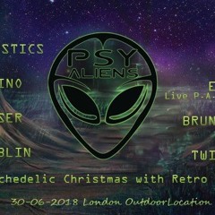Psyaliens psychedelic christmas with retro santa party   -bruno vibetech set