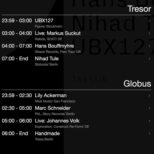 20180630 Lily Ackerman Vinyl Set | Klubnacht at Tresor Globus | Berlin