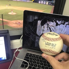 Foul Ball Hits Roger Hoover's Laptop - July 4, 2018