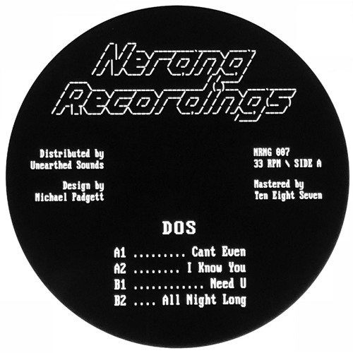 NRNG007 DOS - Cant Even [EP]