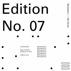 Edition No. 07 – Andrew Boie – Retrospective