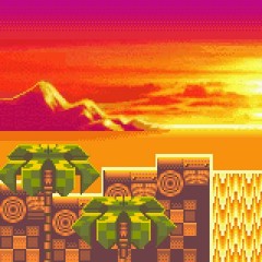 Sunset Hill in the style of Green Hill Zone
