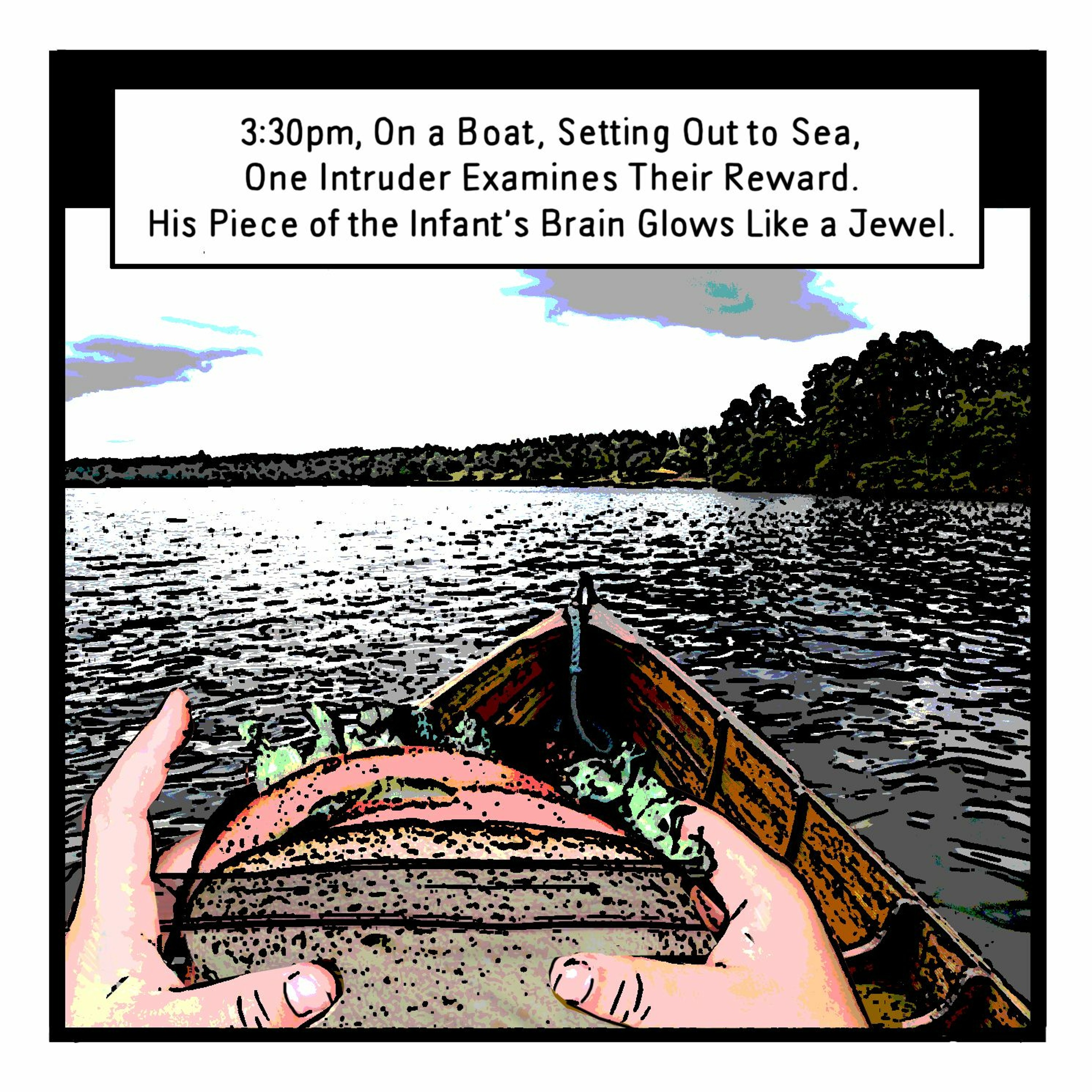 THE BUREAU: 3:30pm, ON A BOAT: Setting Out to Sea, One Intruder Examines His Reward. episode artwork