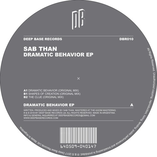 Sab Than - Dramatic Behavior EP [DBR010]