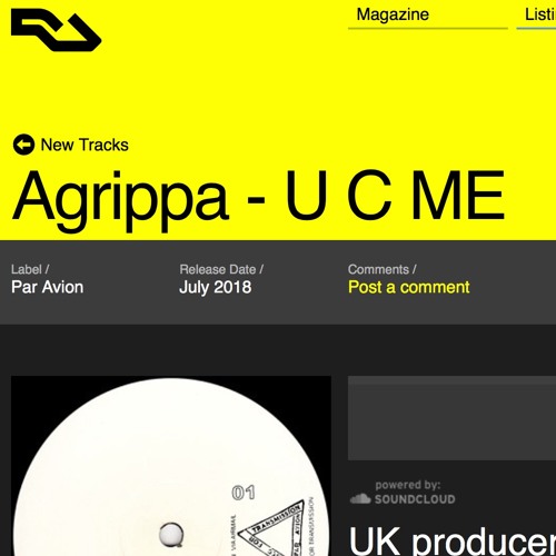 AGRIPPA - U C ME [RA PREMIERE]