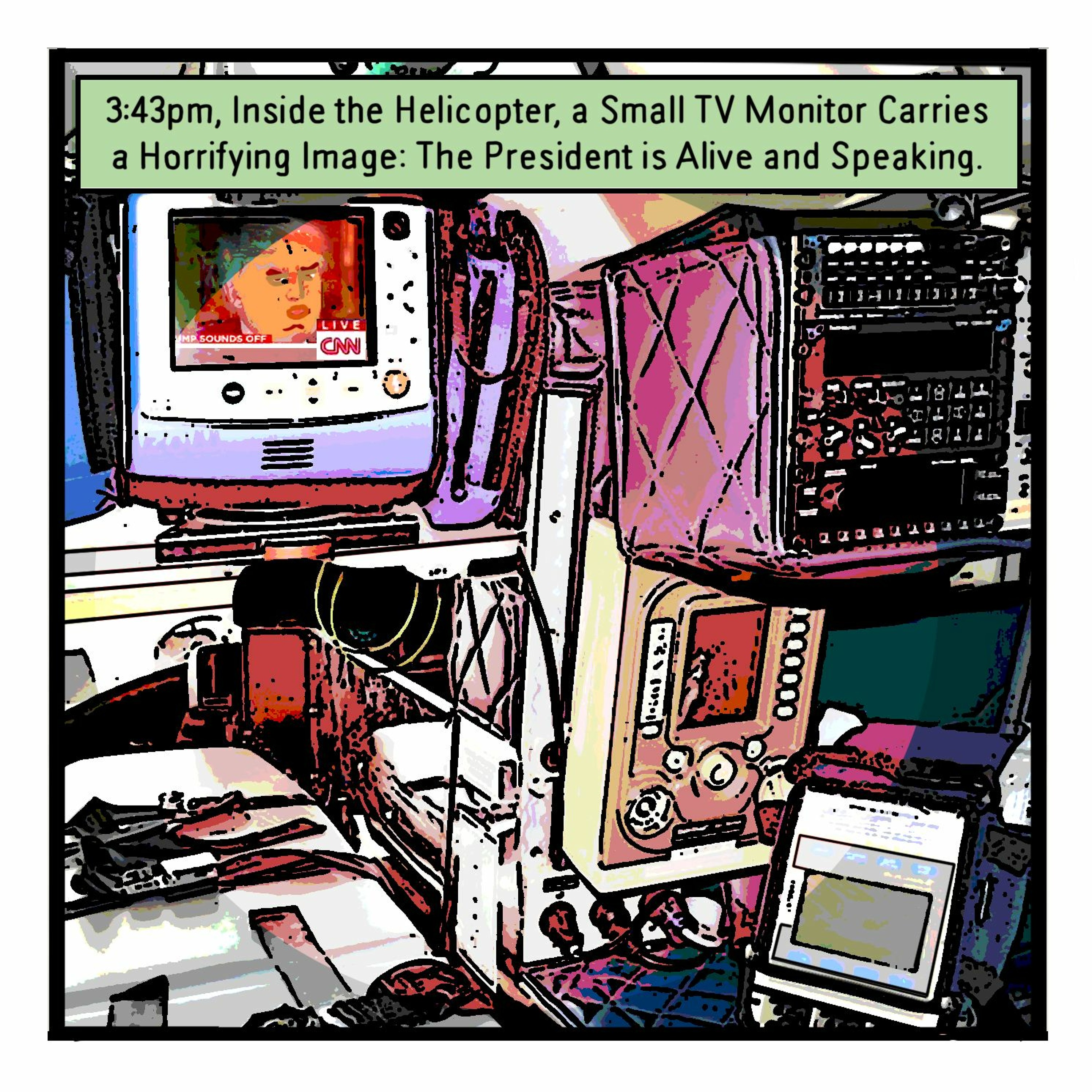 THE BUREAU: 3:43pm, Inside the Helicopter, a Small TV Monitor Carries a Horrifying Image. episode artwork