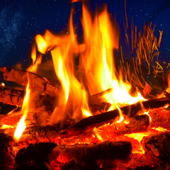 Campfire & River Night Ambiance (75 Minutes)