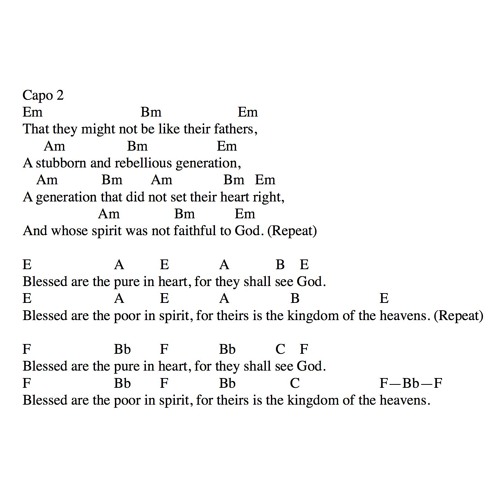 Psalm 78:8; Matthew 5:8, 3