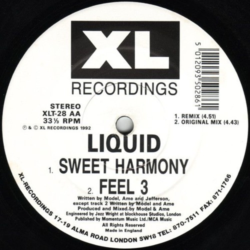Liquid - Sweet Harmony (Remix) [XL 1992]