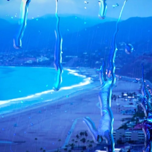Rain with Ocean Waves (75 Minutes)