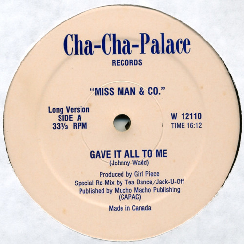 (Cha Cha Palace) MISS MAN & Co - Give it all to me