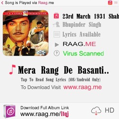 Mera Rang De Basanti Chola    ::www.RAAG.ME::
