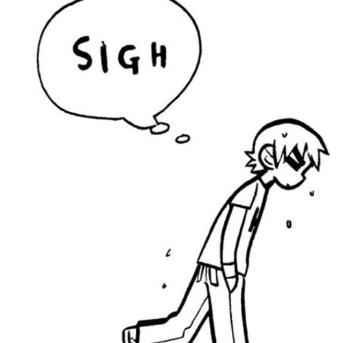Sigh - Lucky⭐Star ~ DarksideAnime | Sighing anime, Lucky star, Anime