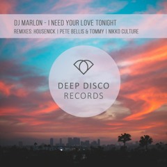 DJ Marlon - I Need Your Love Tonight (Housenick Remix)(Pre Order : 10th)