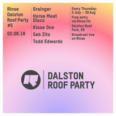 Seb Zito (Live from Dalston Roof Party) - 2nd August 2018