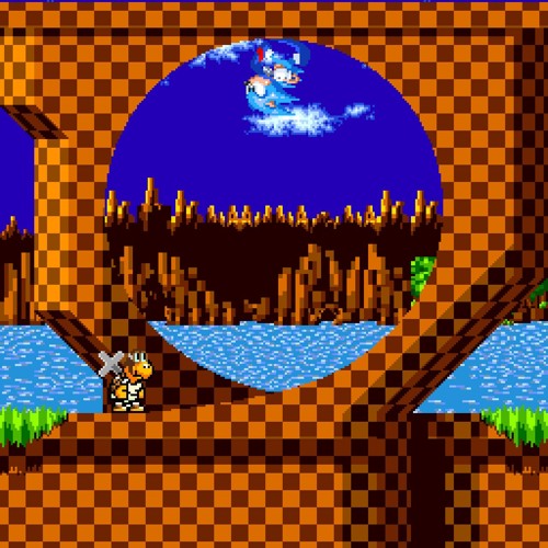 Moving Green Hill Zone Background 