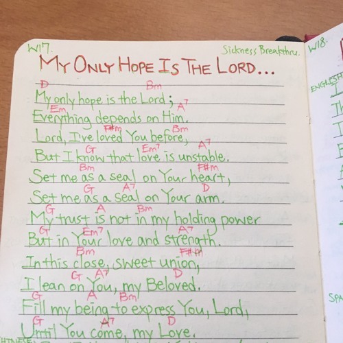 My Only Hope Is The Lord
