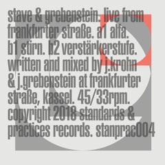 Stave & Grebenstein / Live From Frankfurter Straße / STANPRAC004 / 2018