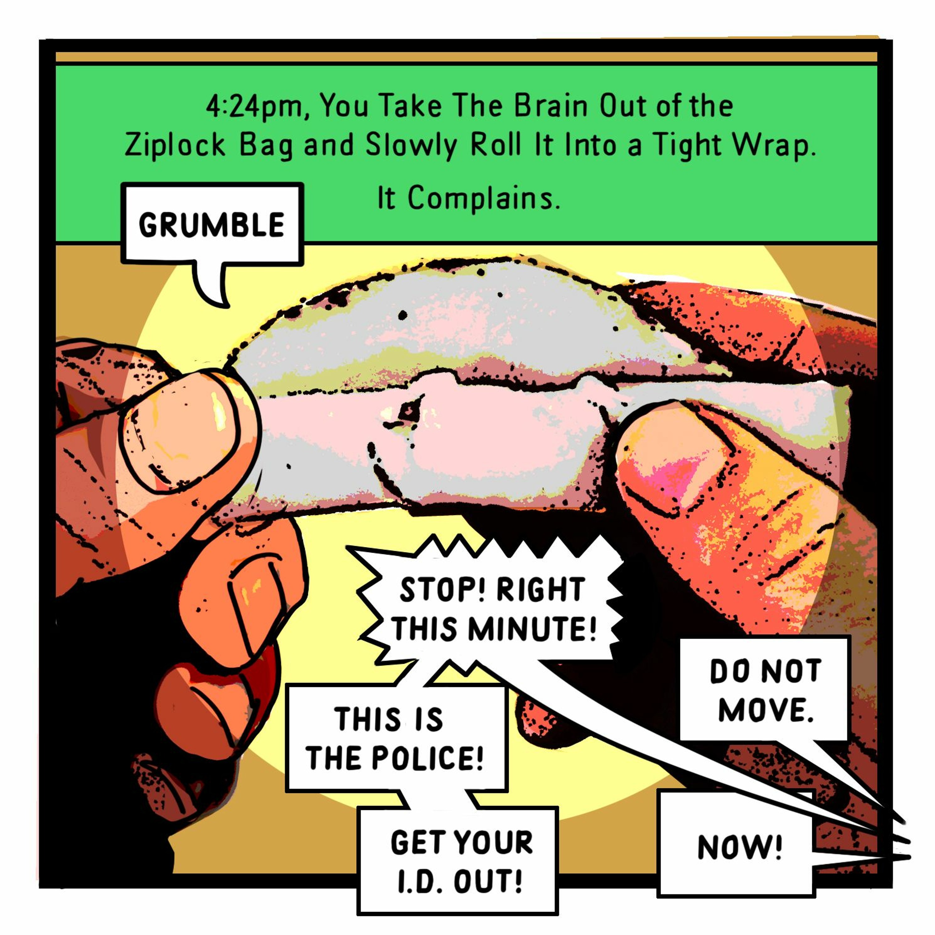 THE BUREAU: 4:24pm, You Take The Brain Out of the Ziplock & Slowly Roll It Into a Tight Wrap. episode artwork