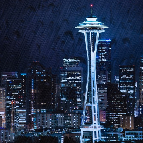 Seattle Rain & City Sounds White Noise (75 Minutes)