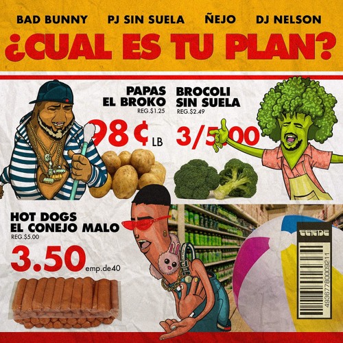 Thumbnail Bad Bunny Ft Pj Sin Suela Ft Ntilde Ejo Cual Es Tu Plan