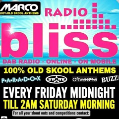 MARCO MORETTI  Bliss Radio Debut Friday 17th August 2018 (Pure Old Skool Anthems)