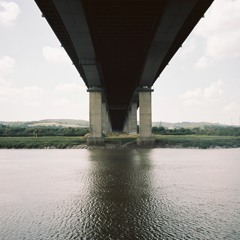 Under the M5 motorway bridge, Avonmouth