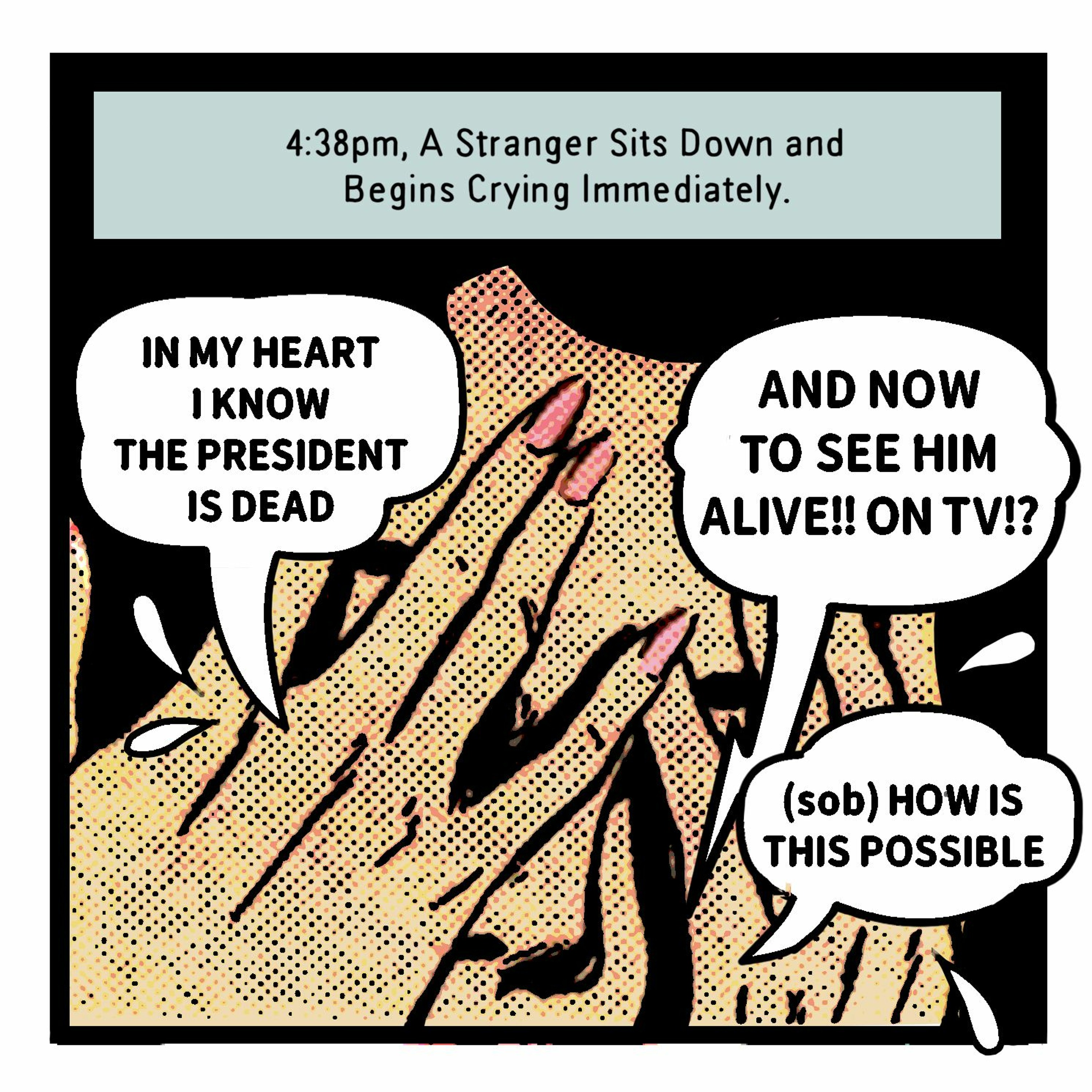 THE BUREAU: 4:38pm, A Stranger Sits Down and Begins Crying Immediately. episode artwork