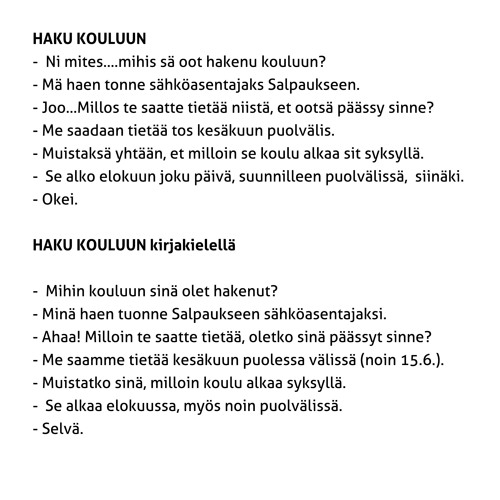Haku Kouluun By Gi Mara