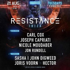 Jon Rundell Live @ Resistance, Ibiza 21/08/18