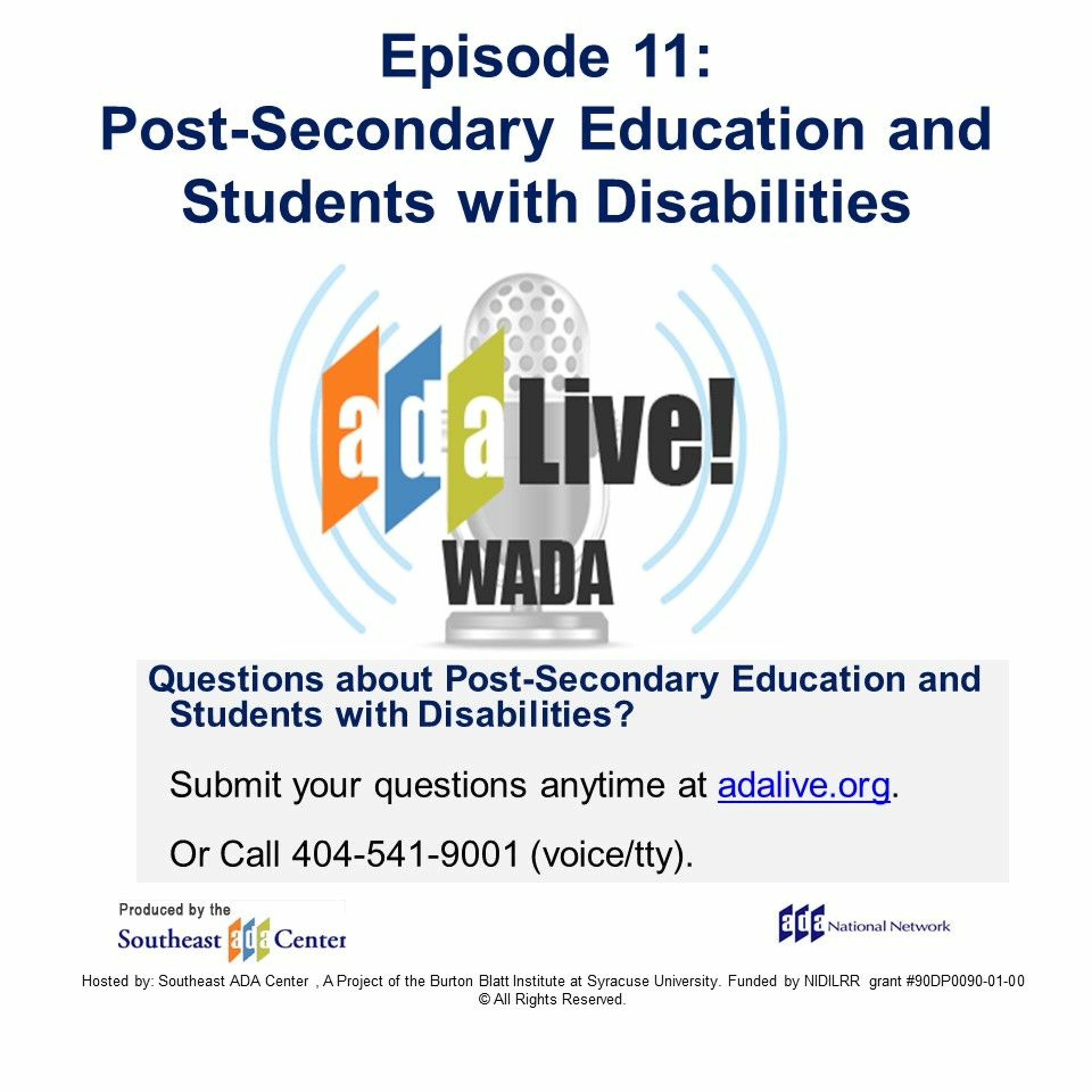 Episode 11: Post-Secondary Education and Students with Disabilities episode artwork