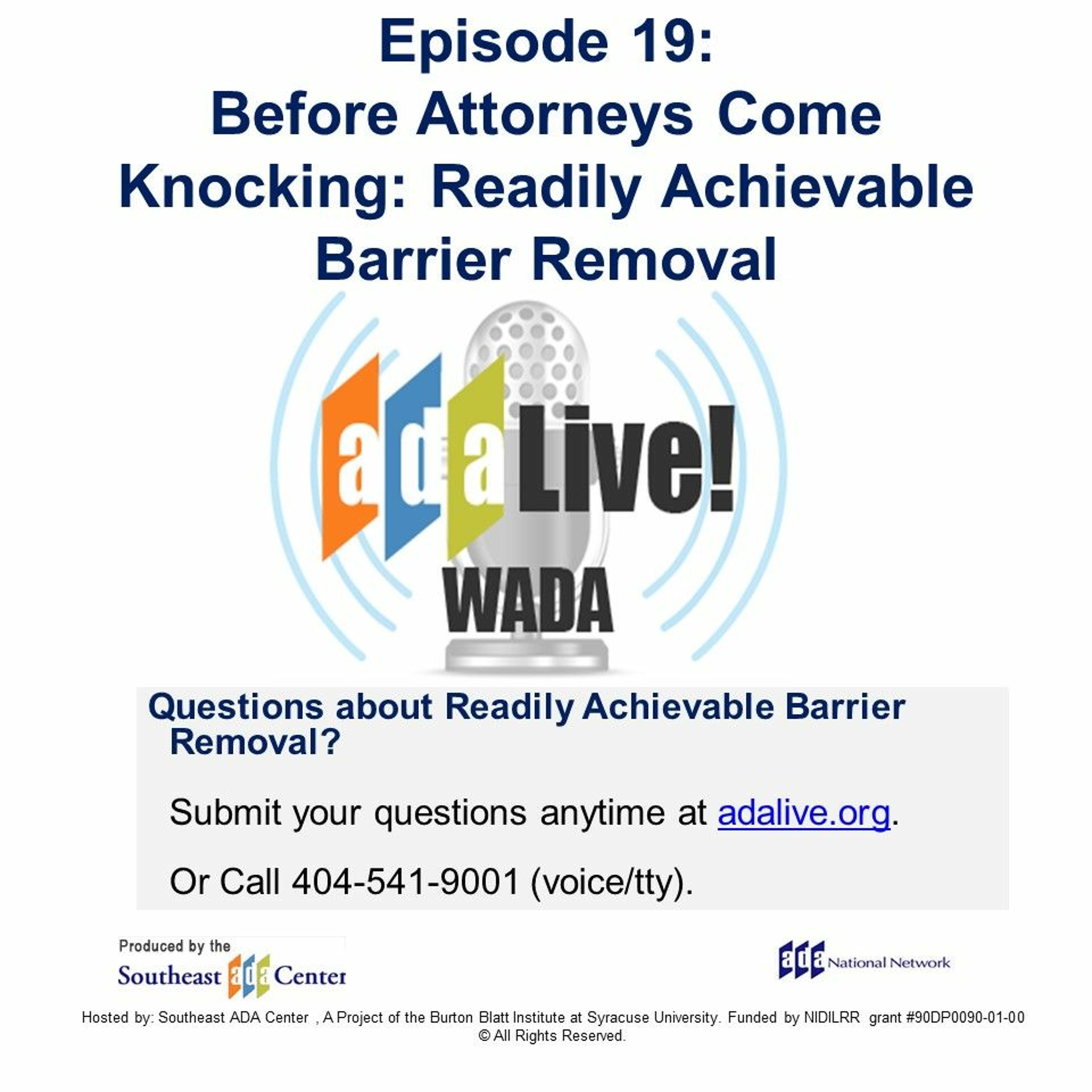 Episode 19: Before Attorneys Come Knocking: Readily Achievable Barrier Removal episode artwork
