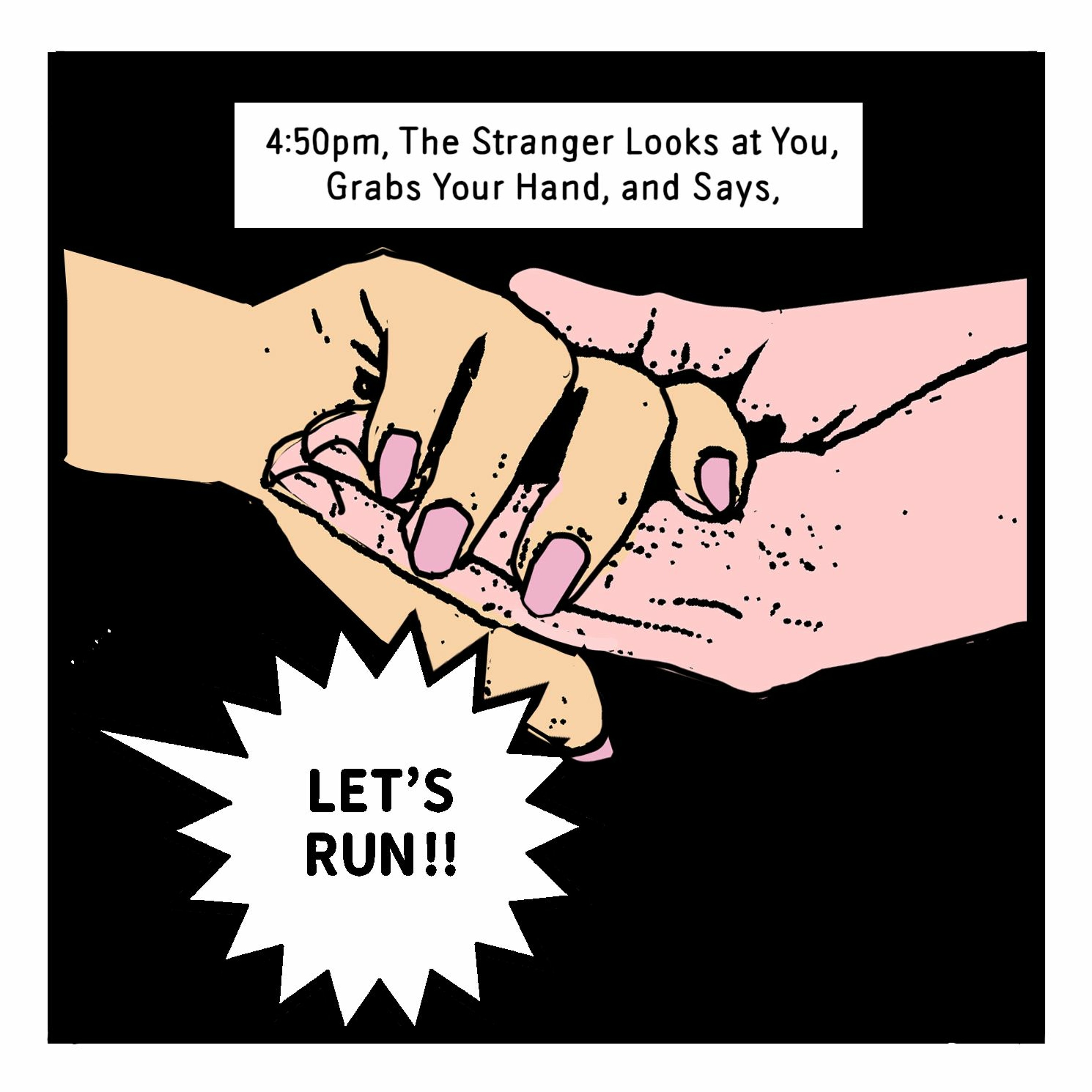 THE BUREAU: 4:50pm, The Stranger Looks Up at You, Grabs Your Hand, and Says, "Let's Run!" episode artwork