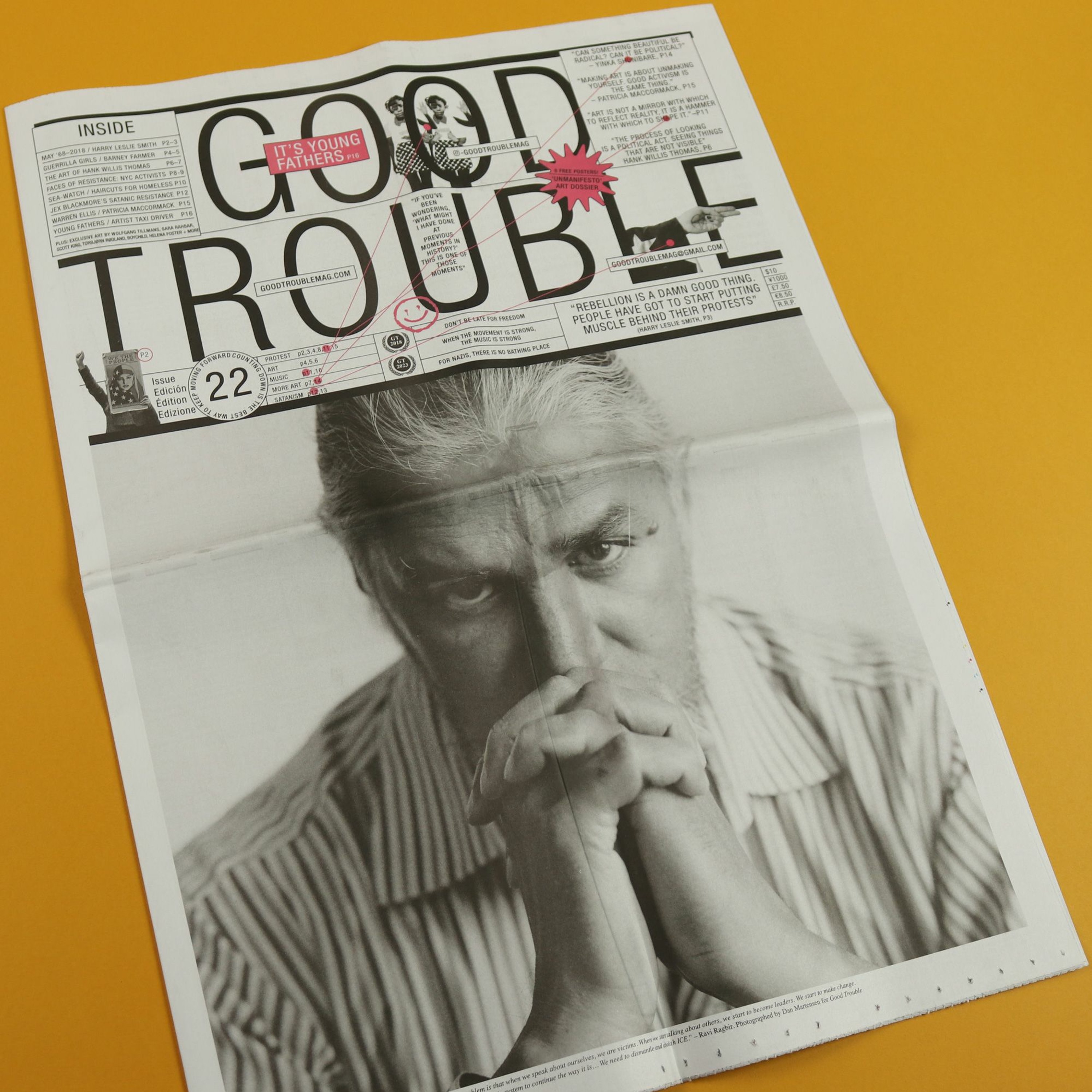 Art and protest meet on the pages of Good Trouble magazine episode artwork