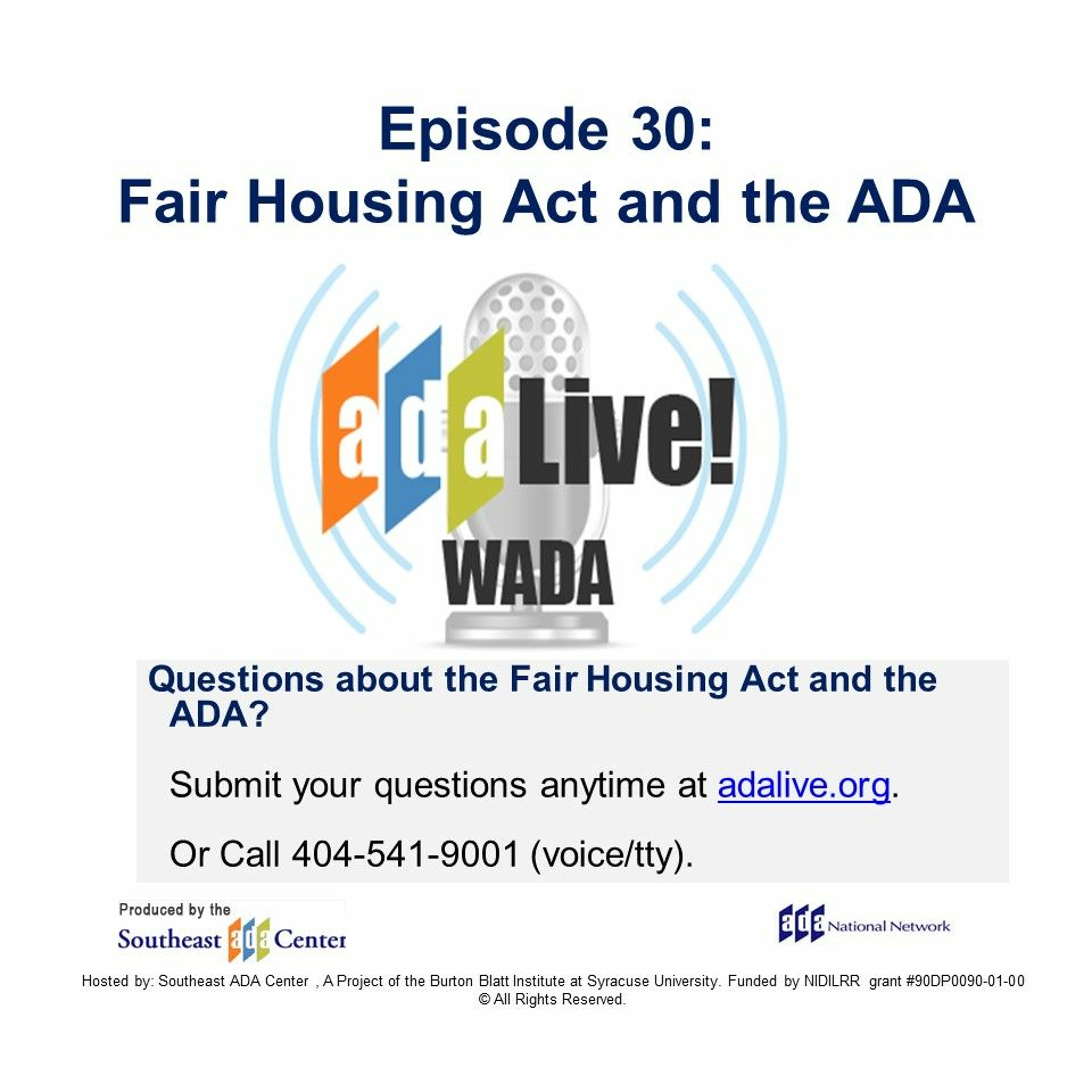 Episode 30: Fair Housing Act and the ADA episode artwork