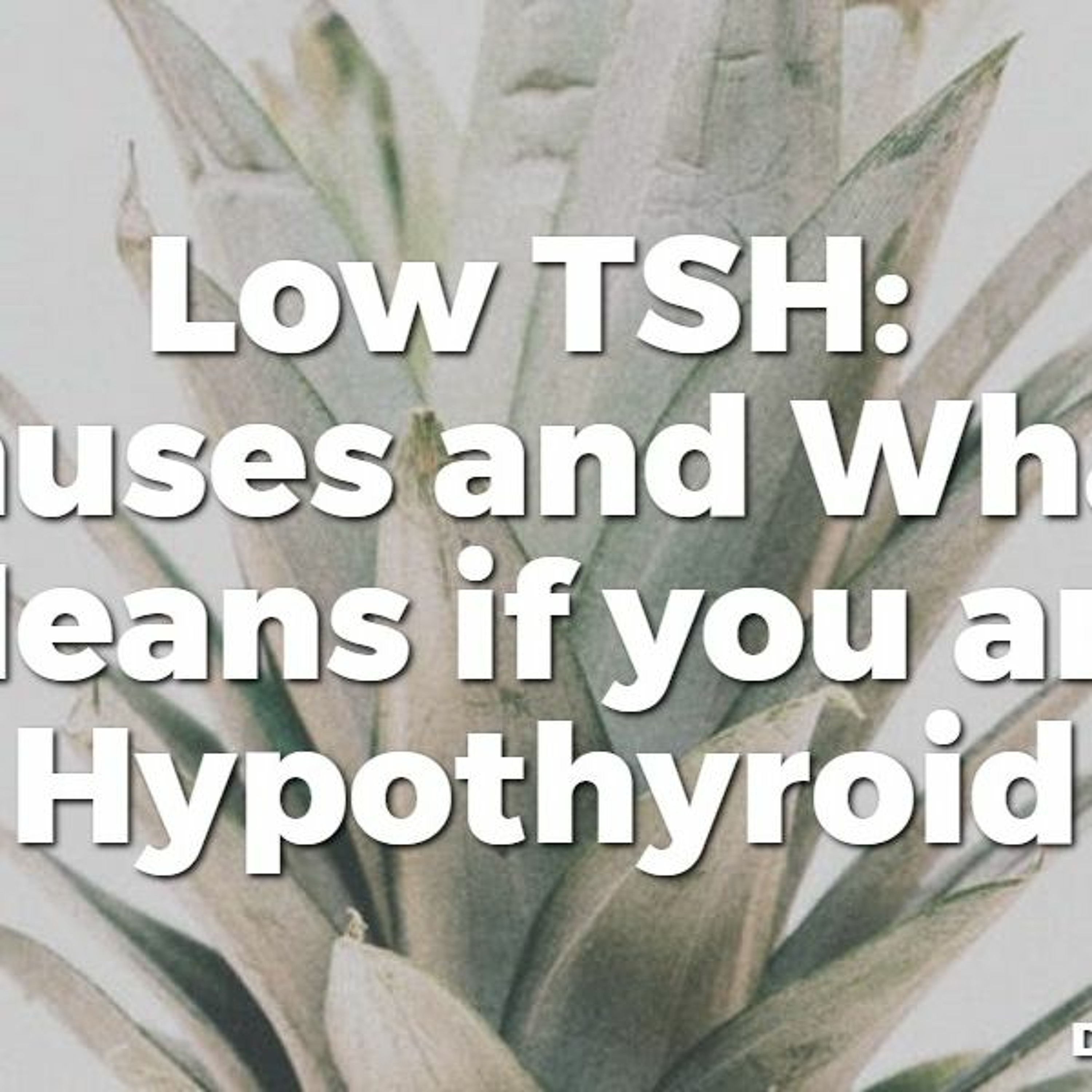 #29 Low TSH: 3 Causes and What it Means if you are Hypothyroid