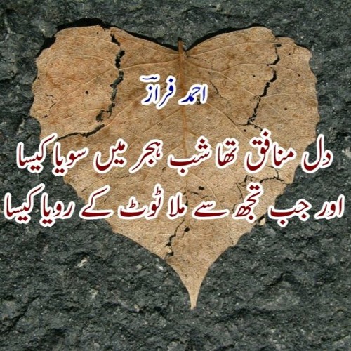 Dil Munafiq Tha Shab - E-Hijr Mein Soya Kaisa