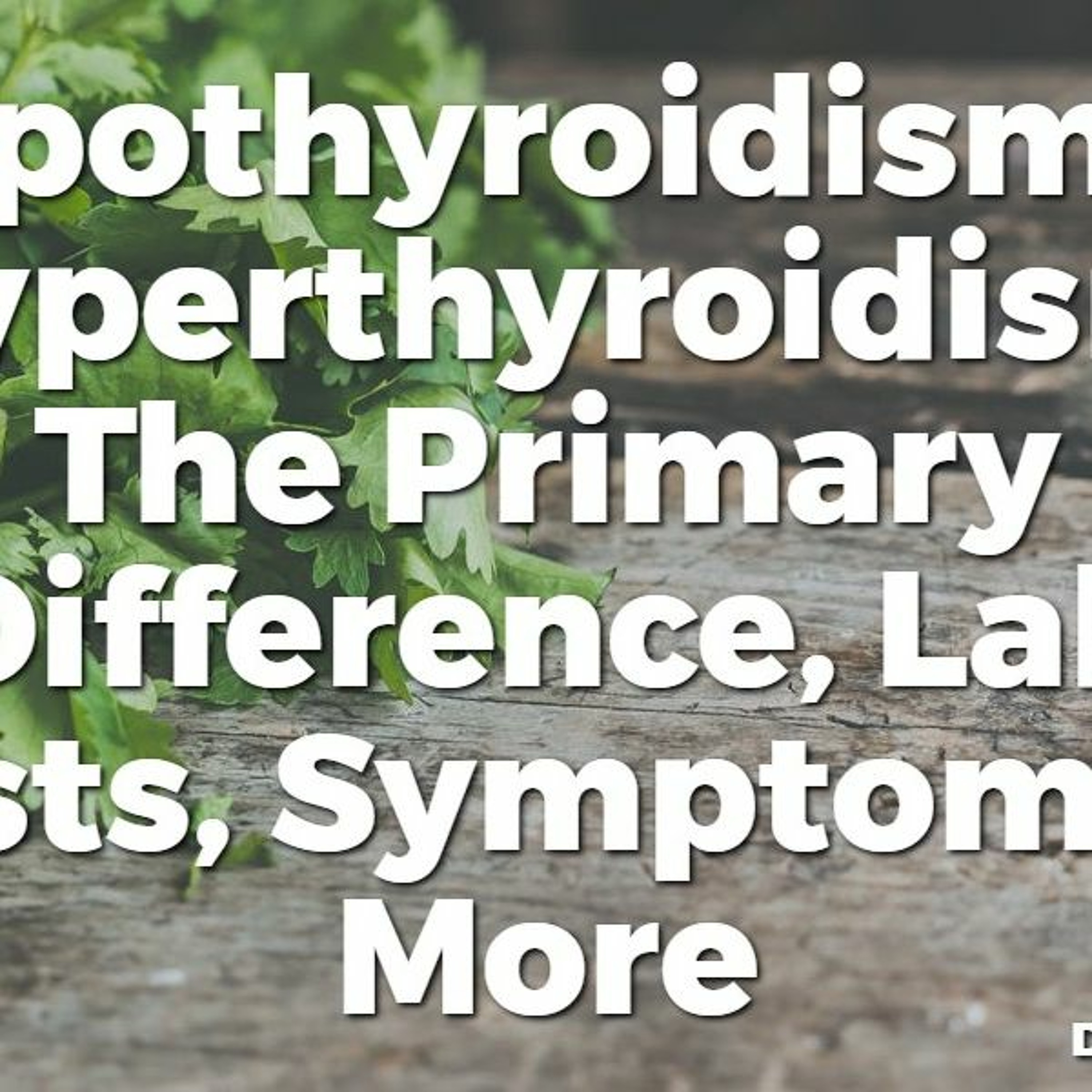 #34 Hypothyroidism vs Hyperthyroidism: The Primary Difference, Lab Tests, Symptoms & More