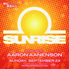 Sunrise Promo Set (Sept 2018) - DJ Aaron Aanenson