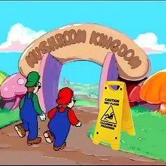 super mario slips and falls