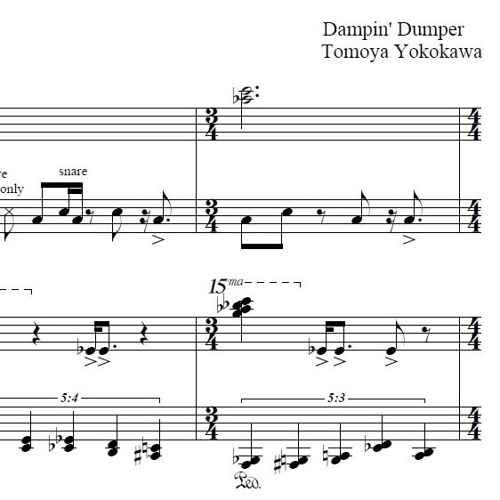 Dampin' Dumper for percussion and piano (2018)