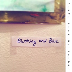 blushing and blue