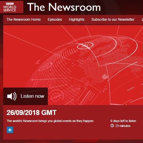 BBC World Service, The Newsroom, 26/09/2018