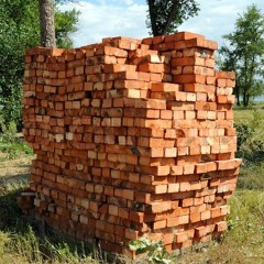 Be careful around stacks of bricks