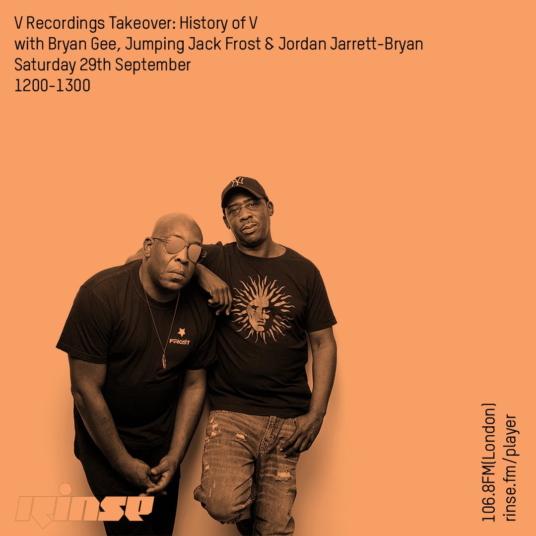 V Recordings Takeover: HISTORY OF V with Bryan G & Jumpin Jack Frost – Saturday 29th September