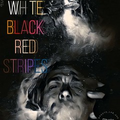 black white red strips